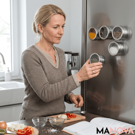 SpiceMag Pro - Set van 4 stuks — Magnetische Kruiden Organizer | 50% KORTING