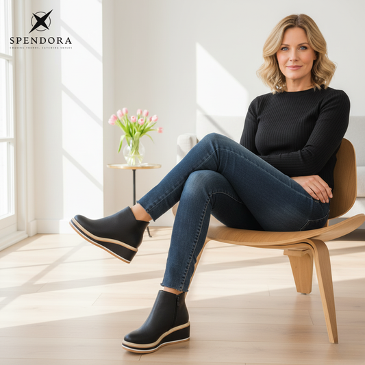 Martina – Elegante Comfort Enkellaarsjes | 50% KORTING