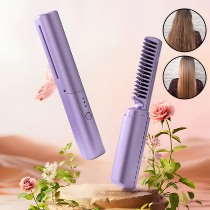 HeatComb - Oplaadbare 2-in-1 haarborstel voor stijltang en krultang | 50% KORTING