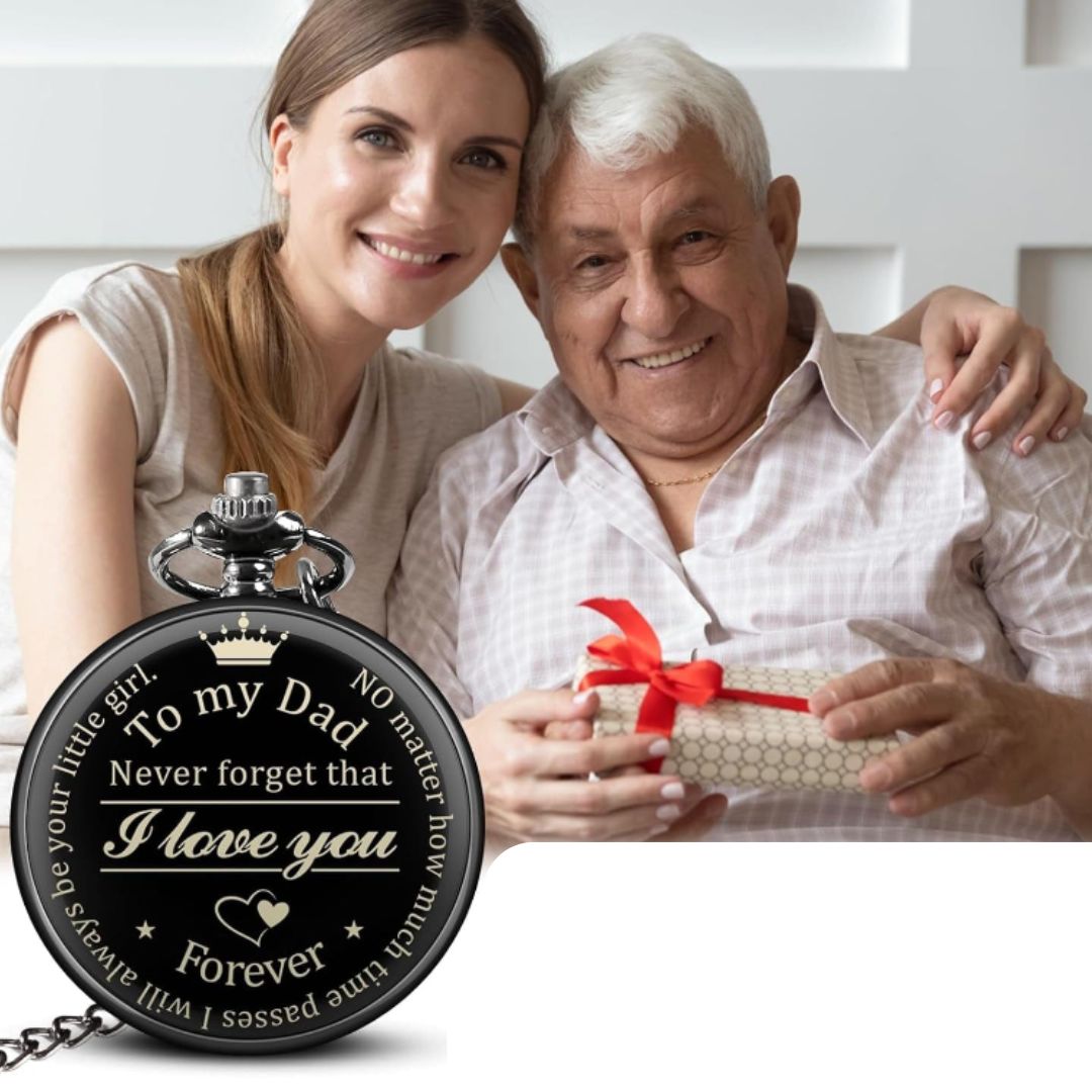 Zakhorloge Heren - Tijdloos Design met Persoonlijke Gravure en Ketting