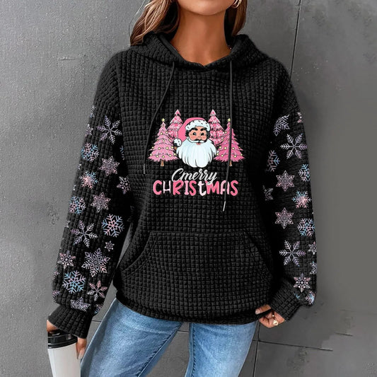 Hoodie met kerstprint | 50% KORTING