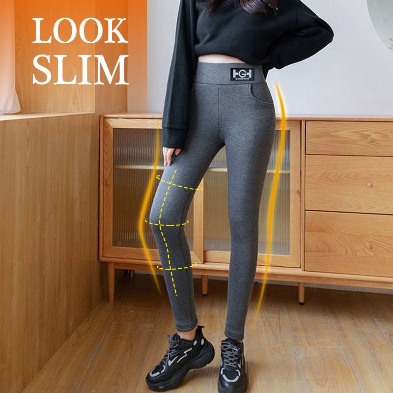 WarmFit – Dames slim-fit thermobroek in kasjmierlook
