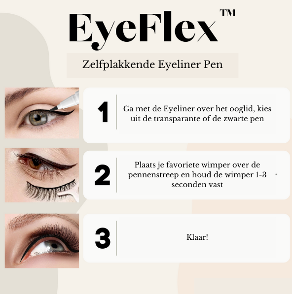 1+1 GRATIS | EyeFlex™ Zelfklevende Eyeliner Pen -  Geen lijm of magneten nodig