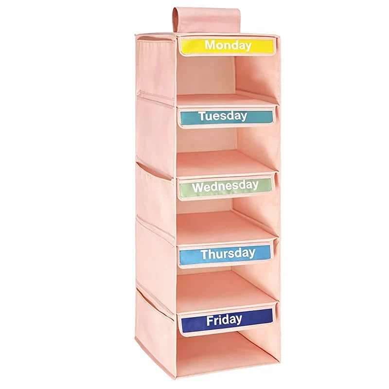 ClarityNest Hangende Organizer met 5 Compartimenten – Makkelijke Orde in de Kast
