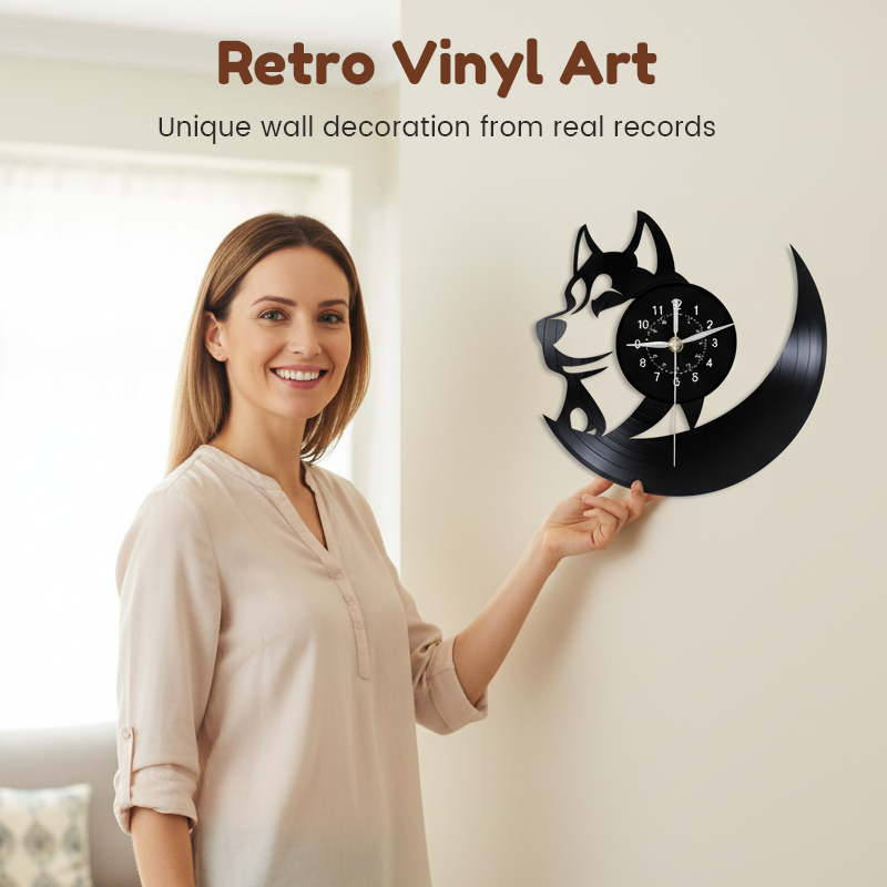 Tigris – Vinyl LED Wandklok | 50% KORTING