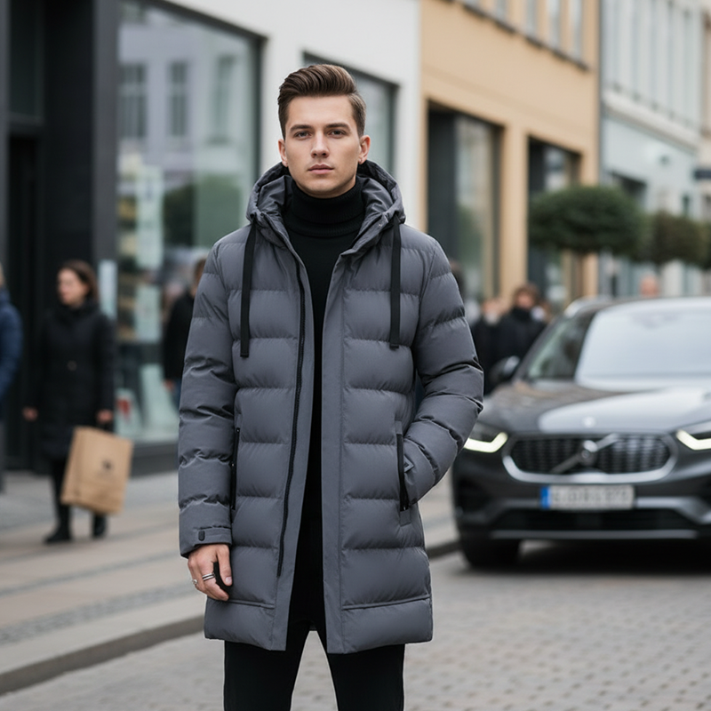 Hayden – Korte Jas met Quilting en Winddichte Capuchon
