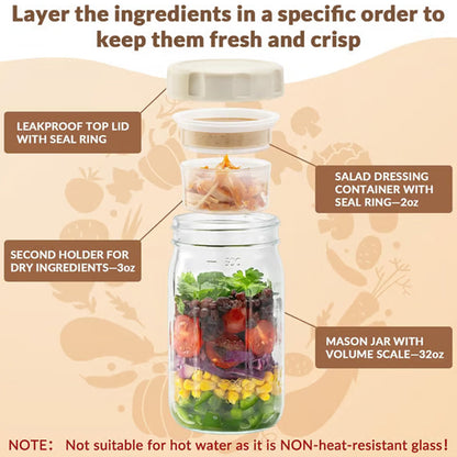 VividVessel – Frisse saladebox glas | 2+1 GRATIS