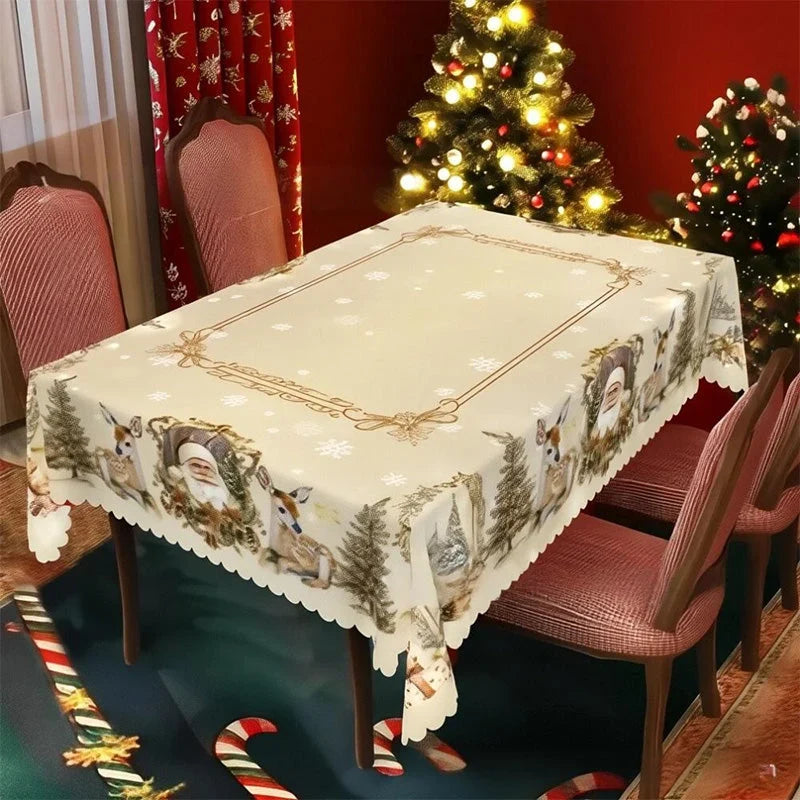 HollyLuxe Klassiek Kersttafelkleed — Gezellige Feestmagie