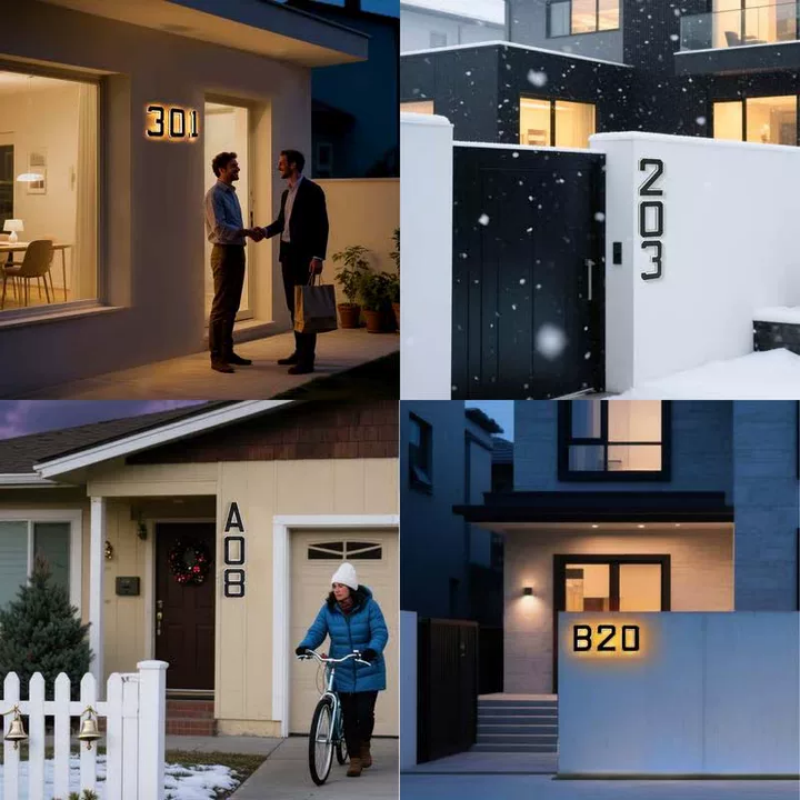 LumaDigits — Waterdichte LED Huisnummers | 50% KORTING