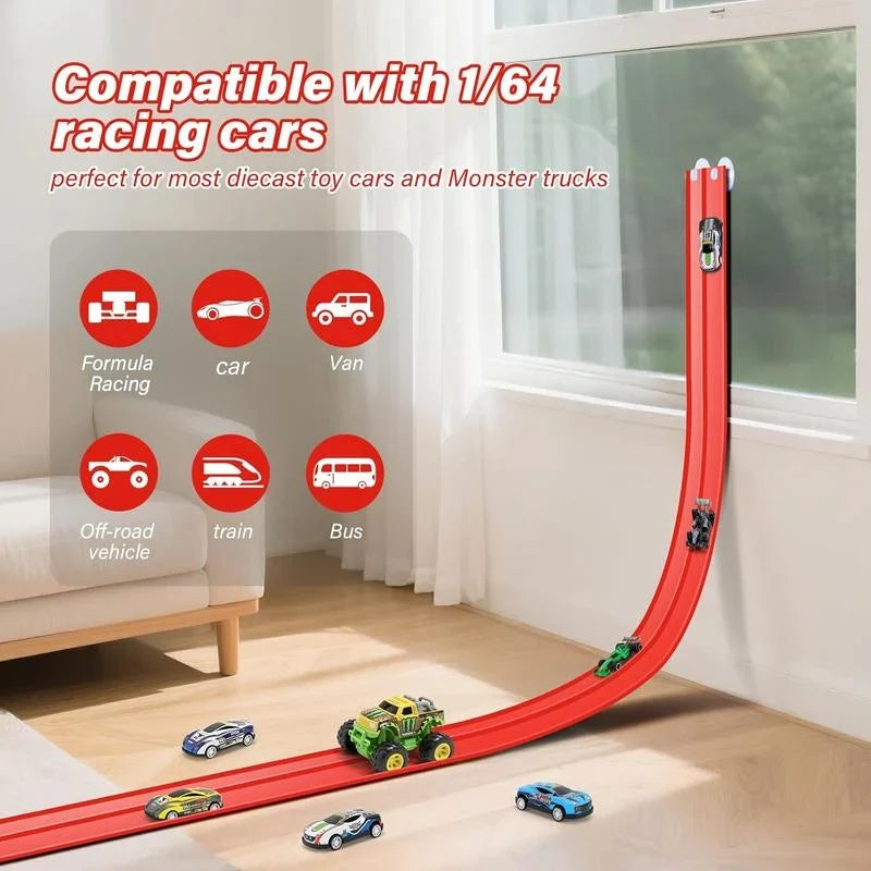 Rode 4 Meter Racebaan met 4 Auto's – Ontdek Onbeperkt Raceplezier