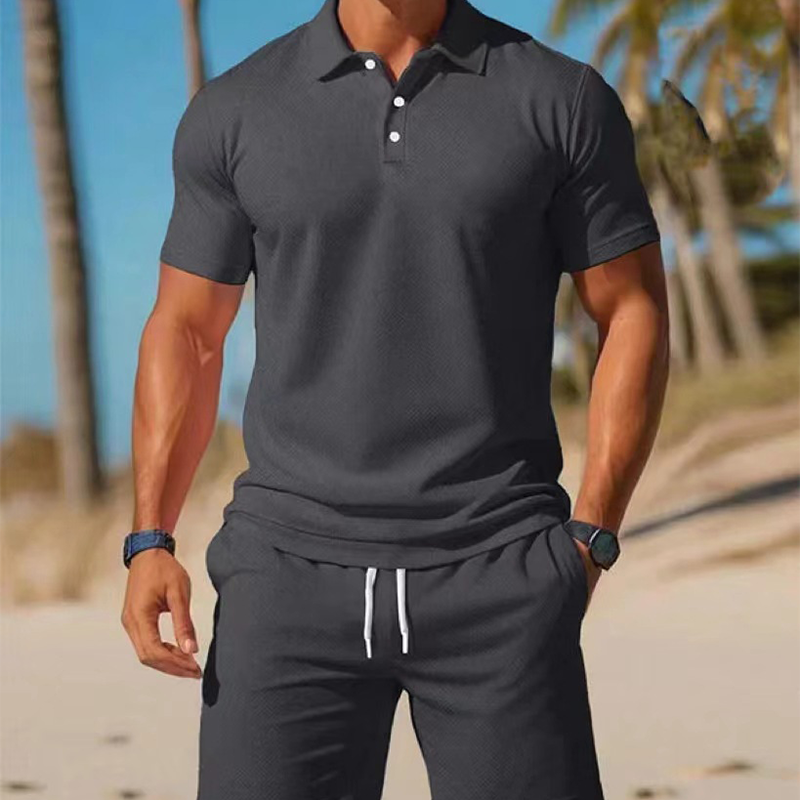 Liam – Lichtgewicht Polo- en Shortsset in Twee Delen