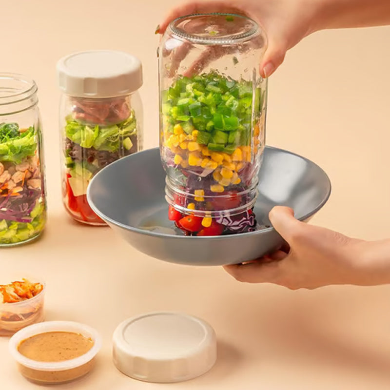 VividVessel – Frisse saladebox glas | 2+1 GRATIS