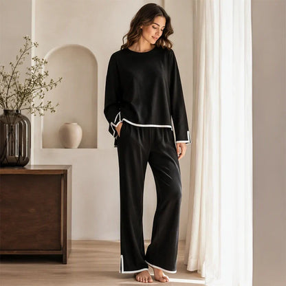 Heidi – Dames Everyday Set met Wijd Uitlopende Broek