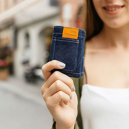 Marley – Mini Spijkerbroekenportemonnee met Speels Ontworpen Patroon