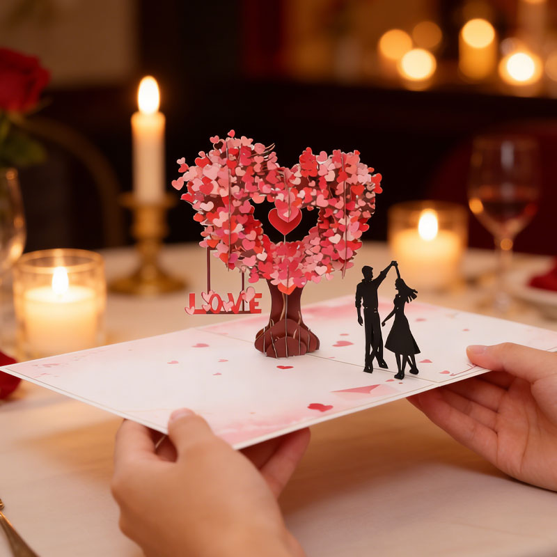 3D Hart Boom Kaart — Betover Direct met Liefde