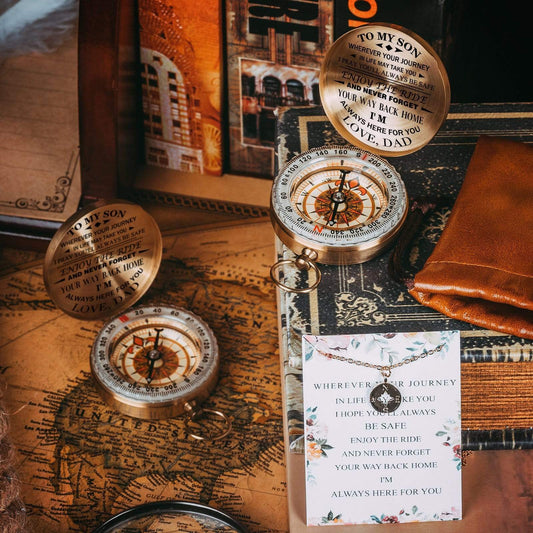 Pa aan zoon - geniet van de belettering Ride Compass