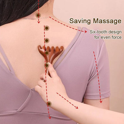 1+1 GRATIS | Meridiaanmassagekam met zes klauwen