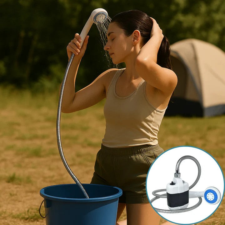 TrailShower™ – De mobiele campingdouche met krachtige druk | 50% KORTING