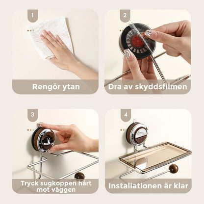Minimalistische Toiletpapierhouder — Schadevrij Badkamerplezier