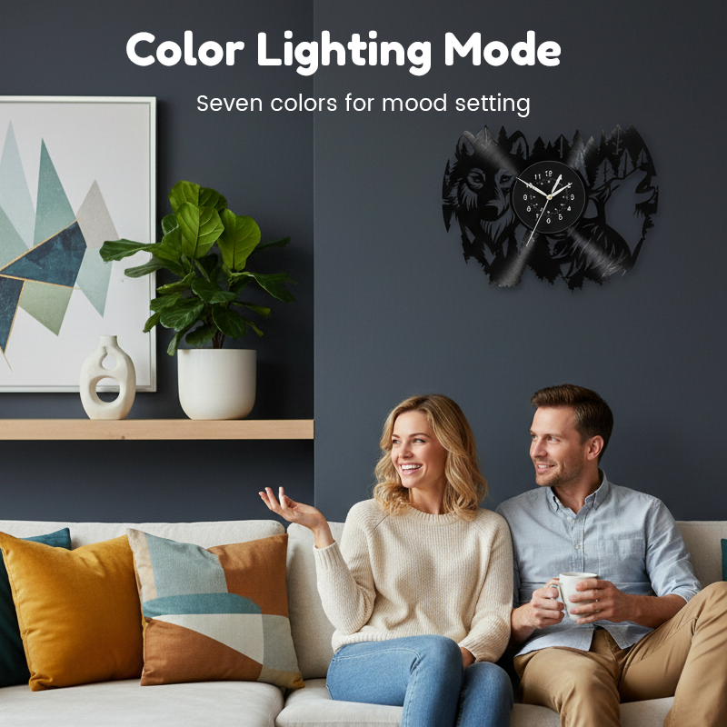 Tigris – Vinyl LED Wandklok | 50% KORTING