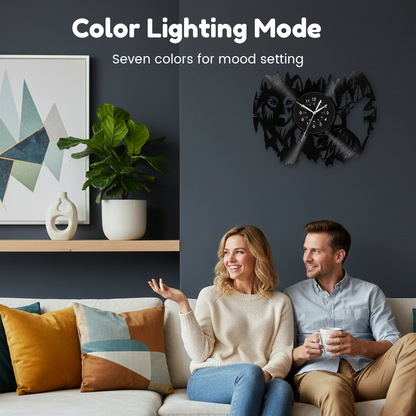 Tigris – Vinyl LED Wandklok | 50% KORTING