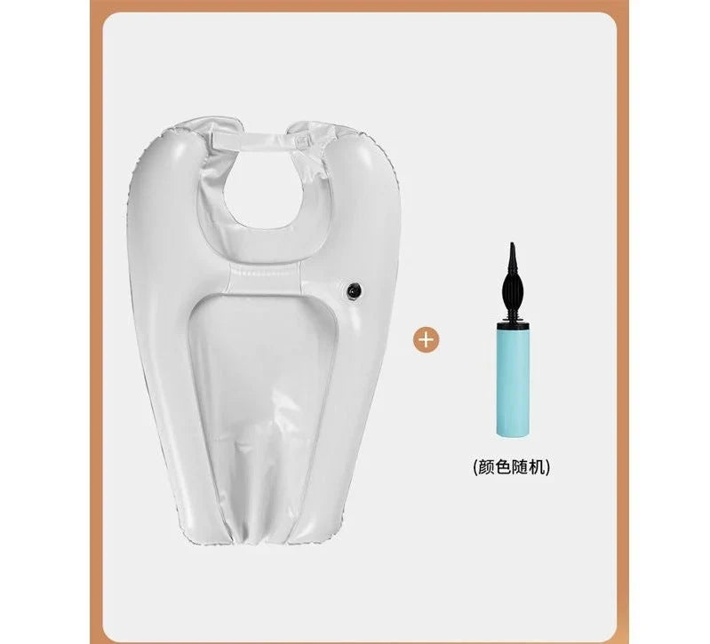 Opblaasbare Haarwasbak — Direct Comfort Hersteld