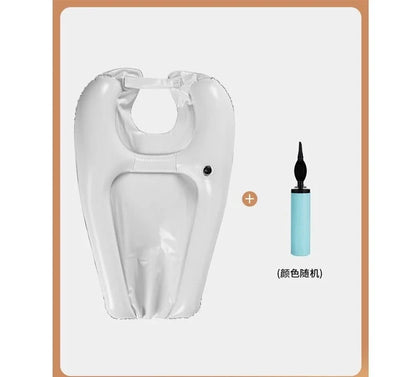 Opblaasbare Haarwasbak — Direct Comfort Hersteld