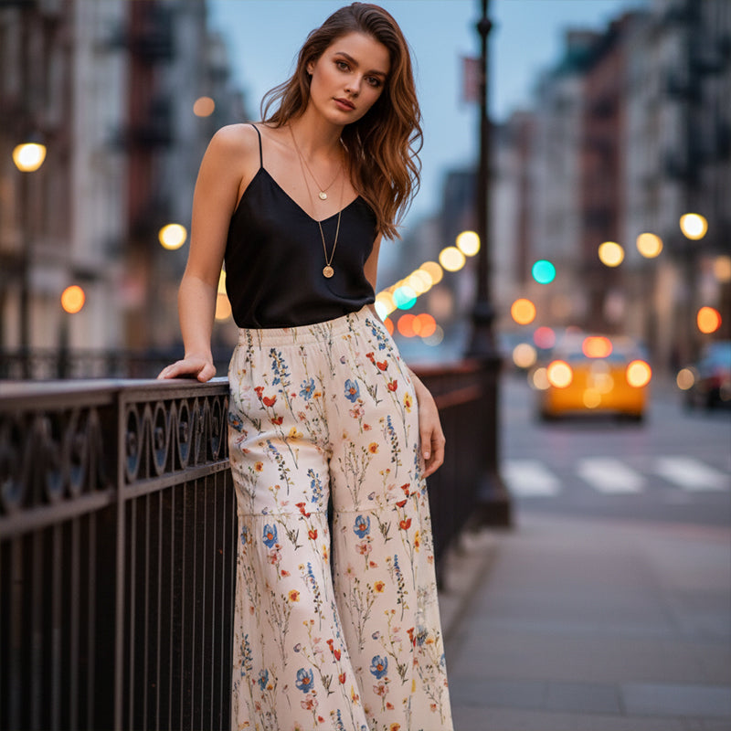 Lunara — Wijde Bloemenbroek | 50% KORTING