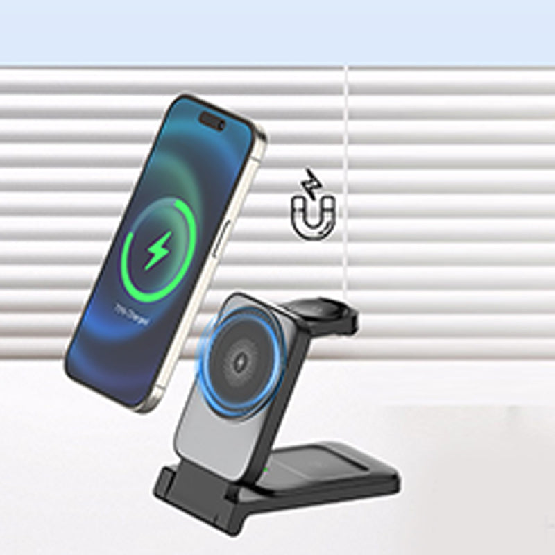 Voltiva 3-in-1 Opvouwbare Draadloze Power Hub – Moeiteloze Stroomvoorziening voor Alle Apparaten