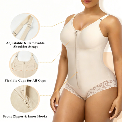 Heather – Dames 360° Taillevormende Body met Verstelbare Bandjes