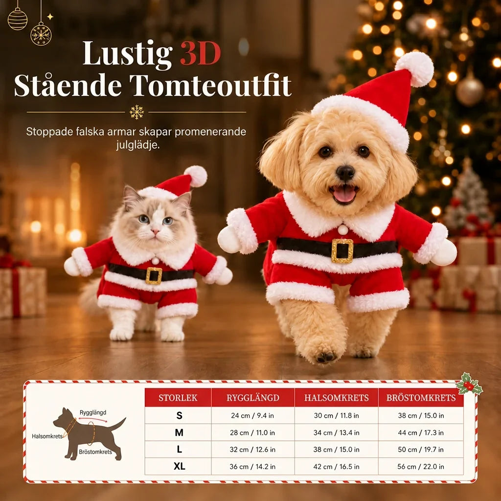 Jolly TailWagger Santa Claus Kostuum — Verspreid Vreugde, Verwarm Harten
