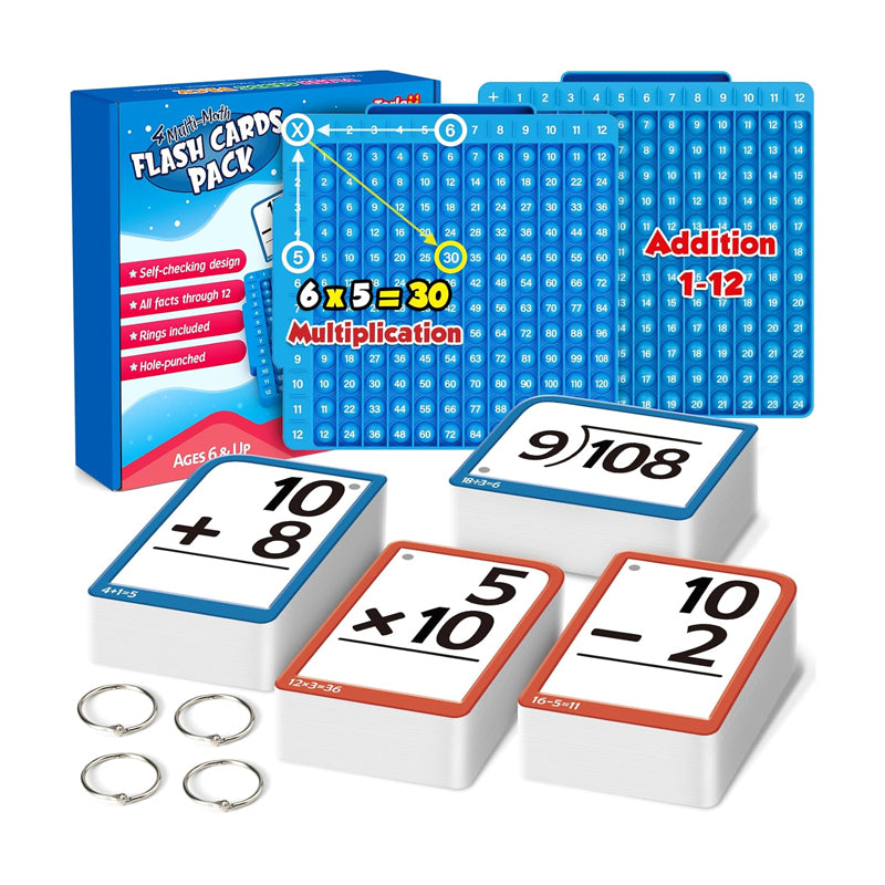 MathMaster - Wiskunde Flash Cards en Pop Fidget Chart | 50% KORTING