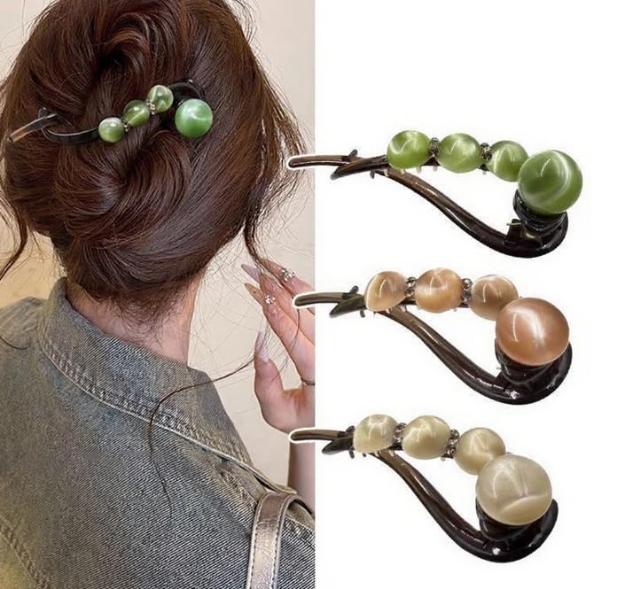 Roos — Veerlicht Haaraccessoire met Stevige Grip en Parel Detail
