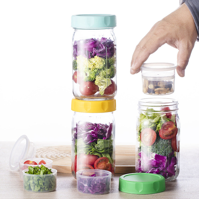 VividVessel – Frisse saladebox glas | 2+1 GRATIS