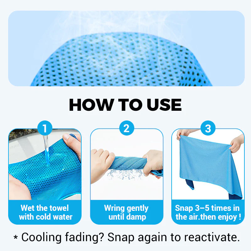 CoolSnap — Direct Verkoelende Handdoek | 1+2 GRATIS