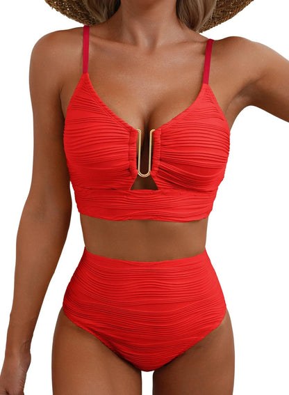 Amelia — Push-Up Hoge Taille Bikini voor Dames