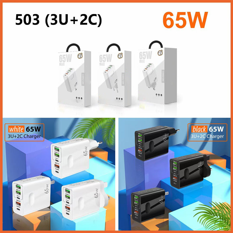PowerPlug 65W — Snel opladen, Levenslang gratis
