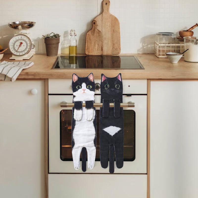 PurrTowel – Schattige kattenhanddoek | 1+1 GRATIS