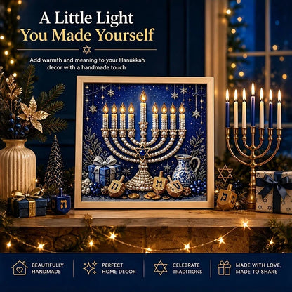 GlowCraft Menorah Knutselpakket — Ontsteek Vreugde, Straal Rust uit