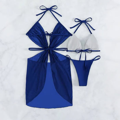 SunShape™ Verstelbare Halterneck Bikiniset (3-delig) | 50% korting