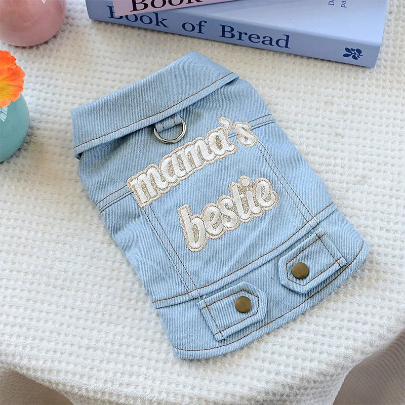 Zachte Denim Hondenjas — Stijl Comfort Vertrouwen