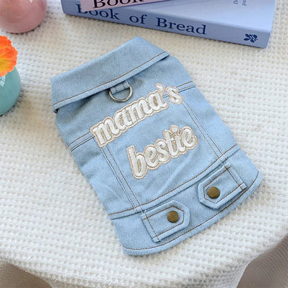 Zachte Denim Hondenjas — Stijl Comfort Vertrouwen