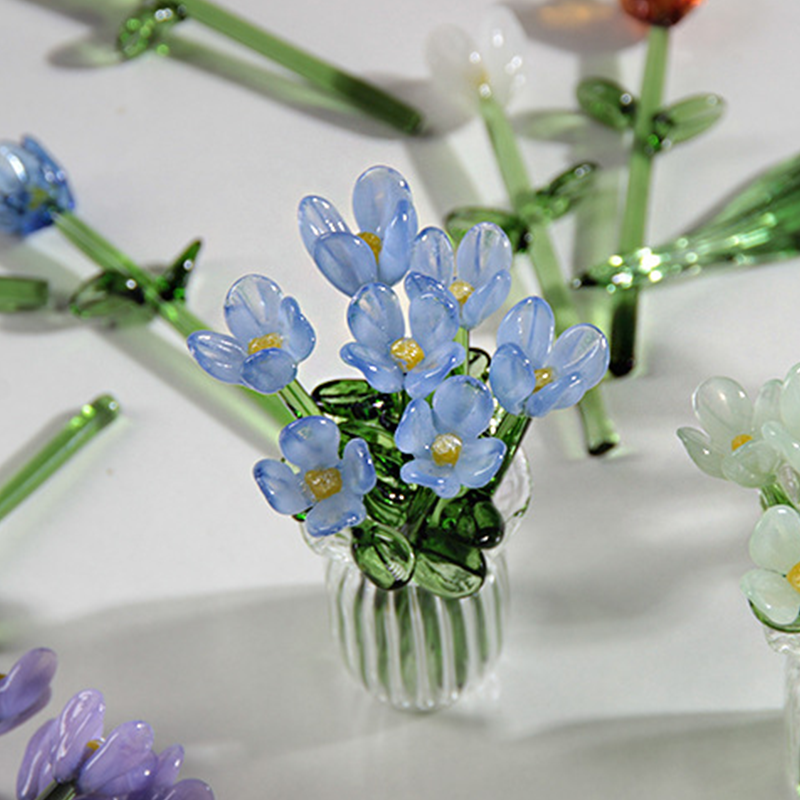 MiriFlor Mini Glazen Bloemen — Moeiteloze Kleurenmagie