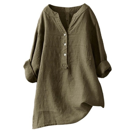 Heidi – Dames Casual Jurk met V-hals en Verstelbare Mouwen