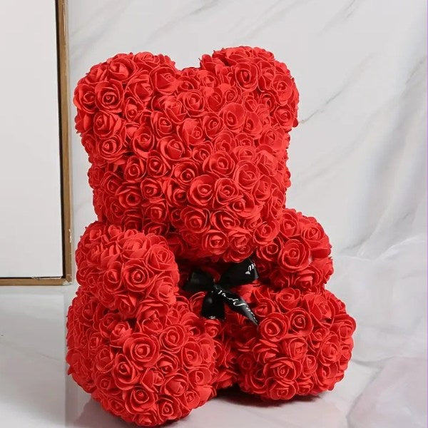 RoseBear – Romantische teddybeer van eeuwige rozen