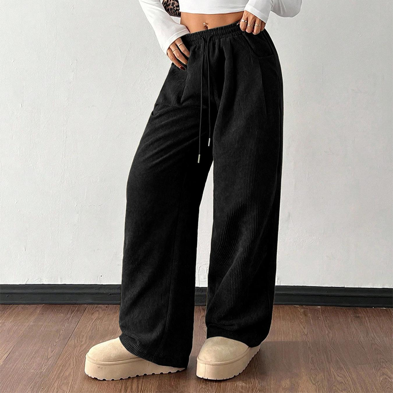 Mila — Wijde Corduroy Broek | 50% KORTING
