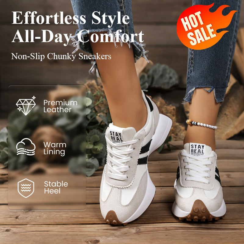Nina – Casual sneaker met 4 cm hak en retrostijl