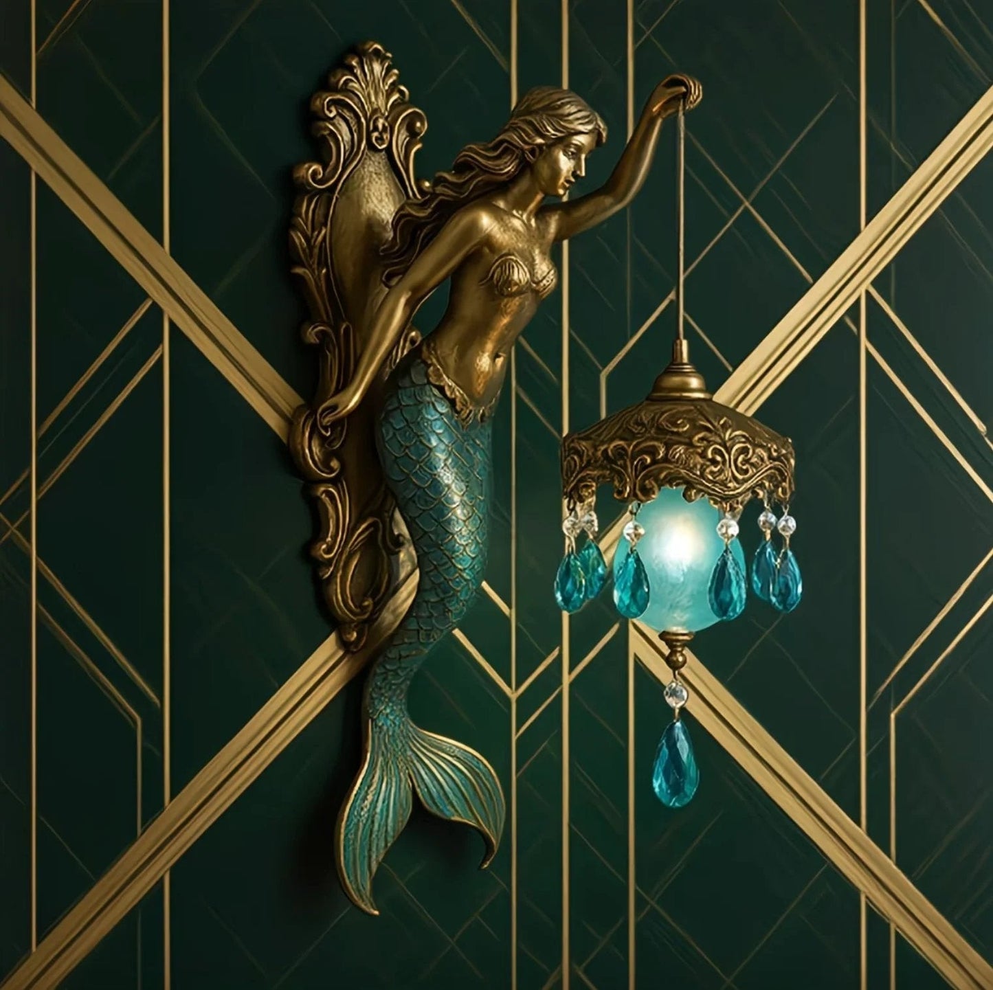 LuminaraMermaid — Fantasy Wandlamp | 50% KORTING