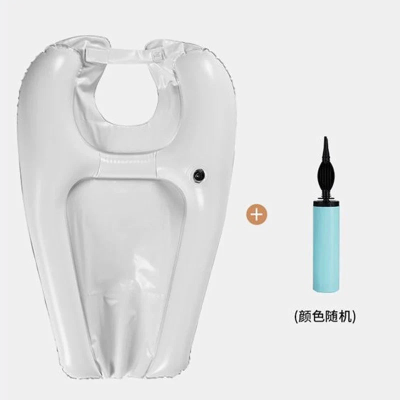 Opblaasbare Haarwasbak — Direct Comfort Hersteld
