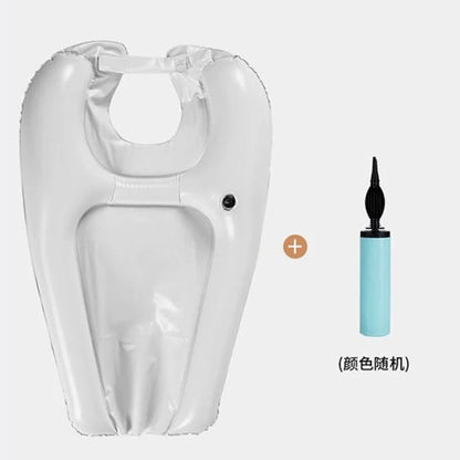 Opblaasbare Haarwasbak — Direct Comfort Hersteld